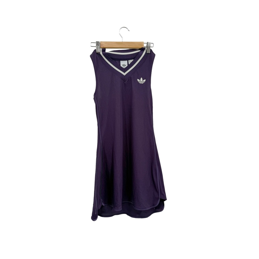 Adidas Dress Women Small Purple Climacool V-Neck Sleeveless Tennis Mini